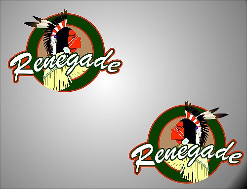 Renegade Left Right Logo Vinyl Sticker Decals for Jeep Wrangler