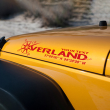 Overland Custom Hood Vinyl Decal for Jeep Rubicon_2