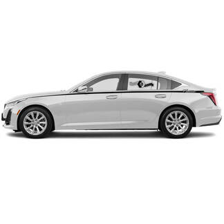 2 New Decal Sticker  Upper Door Accent Side vinyl Decal for Cadillac  CT5 