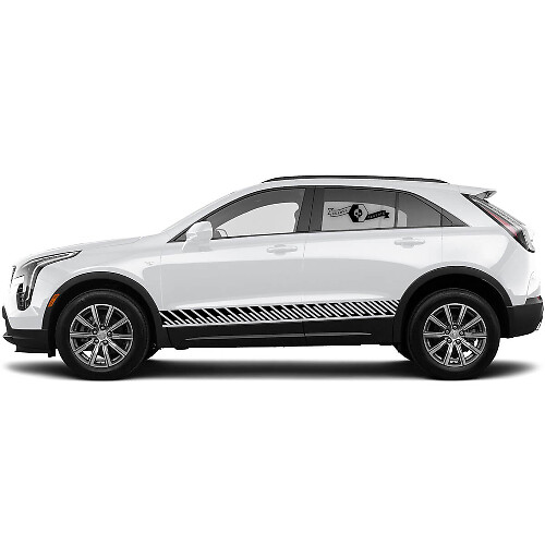 2 New Decal Rocker Panel Sticker Lines SnakeLines Classic Stripe for Cadillac XT4