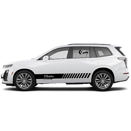 2 New Decal Doors Classic Sticker Lines Classic Stripe for Cadillac XT6