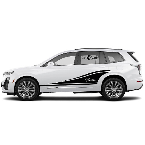 2 New Decal Door Classic Sticker Stripe Binary Wide for Cadillac XT6