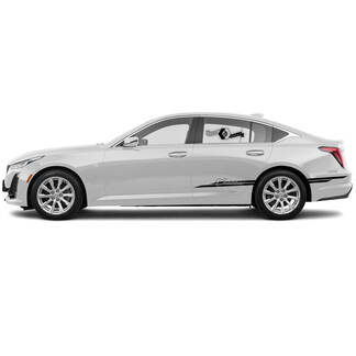 2 New Decal Sticker Emphasize Side Bumperline vinyl Decal for Cadillac CT5 