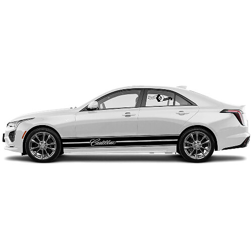 2 New Decal Sticker Stylish Doors Accent Splitted Strip vinyl Decal for Cadillac CT4