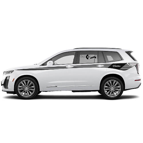 2 New Decal Sticker Stylish Doors Up Accent  Lines Wrap vinyl Decal for Cadillac XT6