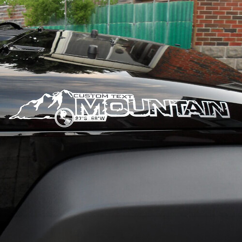 Rubicon Mountain Hood Sticker Decal for Jeep Rubicon JK