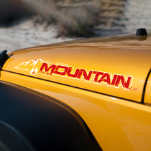 Mountain Custom Hood Vinyl Decal for Jeep Rubicon JK_3
