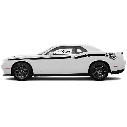 2 Side Super Bee Up Accent Line Classic Side Vinyl Decals Graphics Sticker for Dodge Challenger