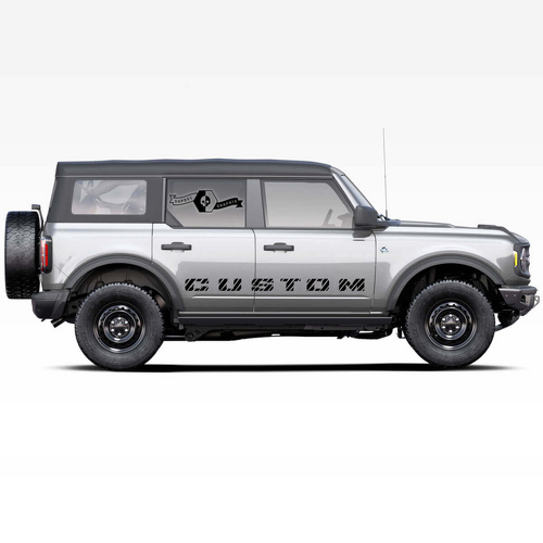 Custom Distressed Lettering Side Decals for Musclecar horse 2021