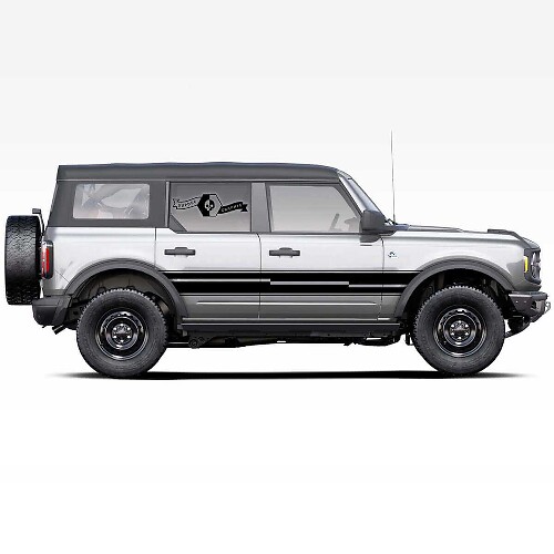 Side Door Wrap Stripe Decals for Ford Bronco 4-Door