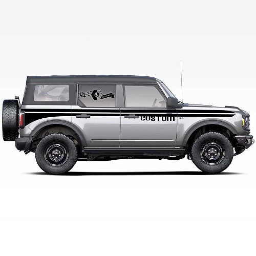Custom Twin Side Stripes Vinyl Decal for Musclecar horse 2021