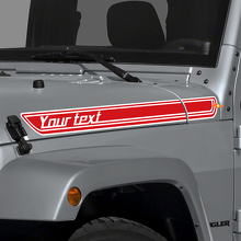Custom Outline Hood Stripes Vinyl Decal for Jeep Wrangler and CJ_2