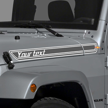Custom Outline Hood Stripes Vinyl Decal for Jeep Wrangler and CJ_3