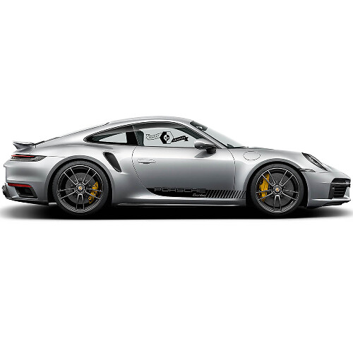 Porsche 911 Carrera Turbo Side Stripes Doors Kit Decal Sticker 