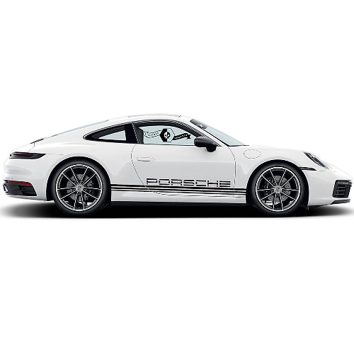 2 Porsche 911 Porsche Carrera Classic Side line Stripes Doors Kit Decal Sticker 