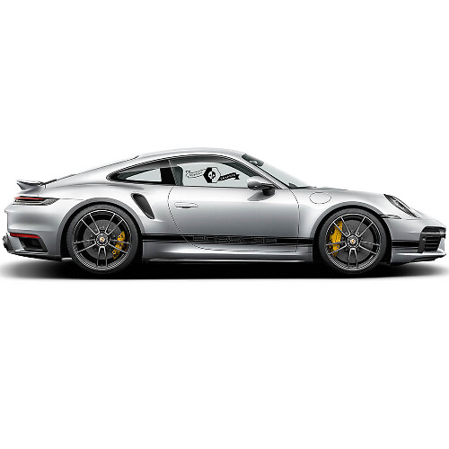 2 Porsche 911 Porsche Carrera Classic Side Trim line Stripes Doors Kit Decal Sticker 