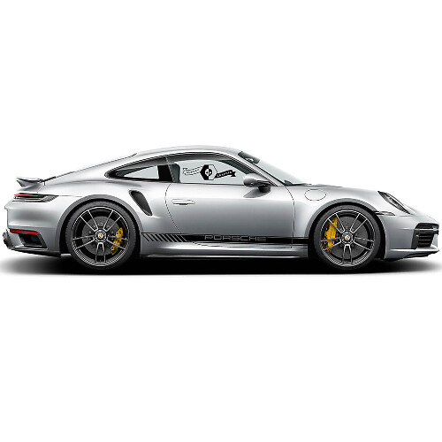 2 Porsche 911 Porsche Up center Carrera Classic Side Stripes Doors Kit Decal Sticker 