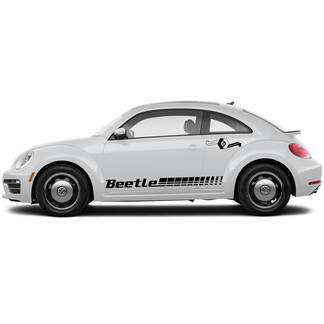 2 Volkswagen Beetle rocker Stripe Graphics Decals lines inclined style Retro fit any year