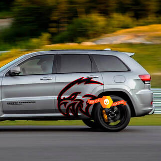 Jeep Grand Cherokee SRT TrackHawk 2 color Side Vinyl Decal Graphic 2