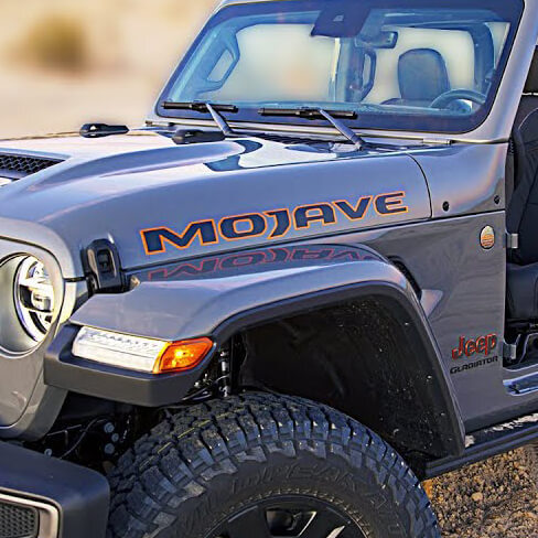 Mojave Hood Vinyl Decals Stickers Pair for Jeep Gladiator