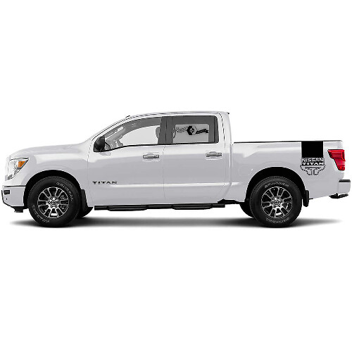 Branded Stripes Bedside Vinyl Decal Sticker for Nissan Titan
