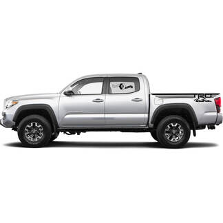 2 Decal sticker kit For Toyota Tacoma Trd Off Road Mountains Lines Bed Decal Sticker Graphic Side WRAP