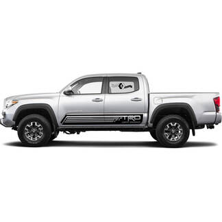 2 Decal sticker kit For Toyota Trd Slit Lines Tacoma Stripe Doors Rocker Panel Decal Sticker Graphic 