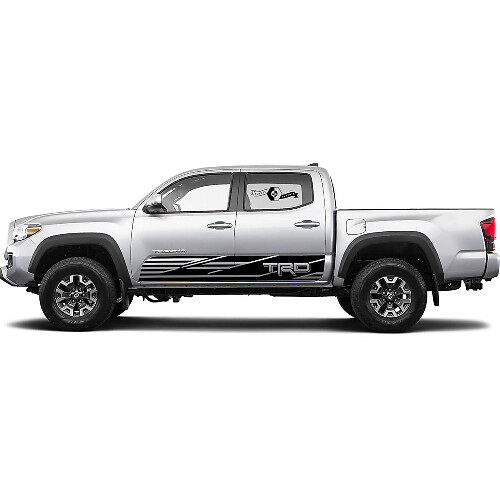 2 Decal sticker kit For Toyota Trd Modern Slit Lines Tacoma Stripe Doors Rocker Panel Decal Sticker Graphic 