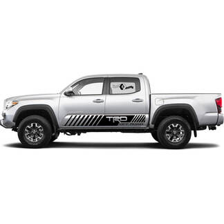 2 For Toyota Trd Off Road Slit Lines Tacoma Stripe Doors Rocker Panel Decal Sticker Graphic 