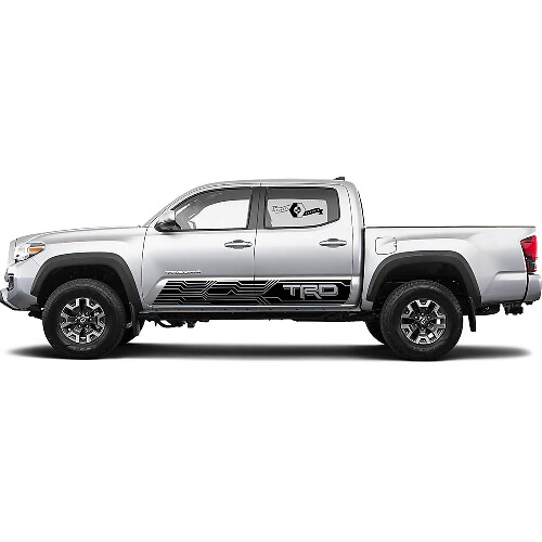 2 For Toyota Trd Slit Lines Tacoma Stripe Doors Rocker Panel Decal Sticker Graphic New