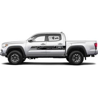 2 For Toyota Trd Off Road Slit Lines Tacoma Stripe Doors Decal Sticker Graphic New