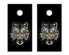 Tiger Cornhole Board Vinyl Wrap Decal Set_2