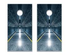 Tunnel Cornhole Board Laminated Vinyl Decal Set_2