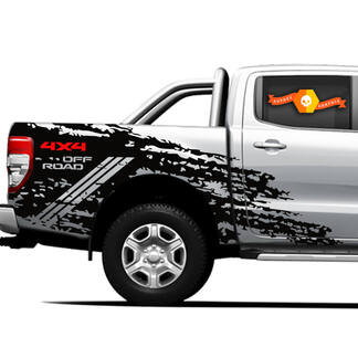 4×4 Off Road Truck Splash side bed Graphics Decals for Ford Ranger 2