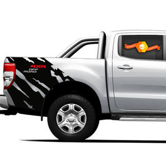 4×4 Off Road Truck Splash side bed Graphics Decals for Ford Ranger 3