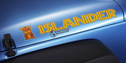 Islander Rubicon Hood Colors Sticker Decal for Jeep JK 1