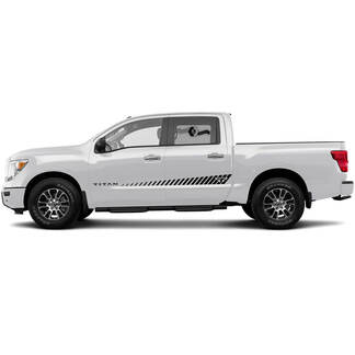 2 Cars Decal Graphic Sticker Side Stripe Kit For Nissan Titan Side doors Vinyl Stickers - new