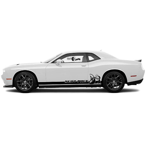 SRT Scat Pack Rocker Panel Stripes Vinyl Decals for Dodge Challenger