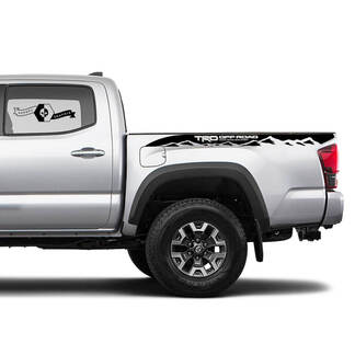 2X Tacoma Toyota TRD Off Road Truck Bed Mountains side Decals Vinyl Stickers Montains Mountain Range