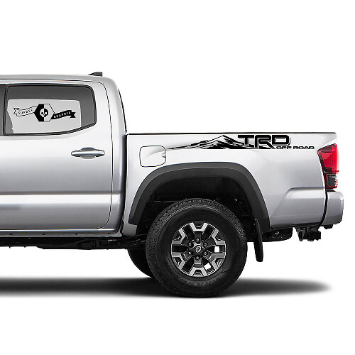 TRD Off Road Mountain Style Rear Side Vinyl Decal Sticker For Toyota Tacoma