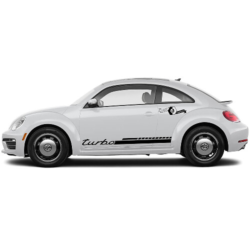 Turbo Side Stripes Vinyl Decal Kit For Volkswagen Beetle 