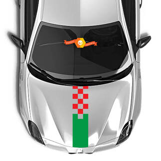 Alfa Romeo hood sticker Italy flag checkered flag 2021
