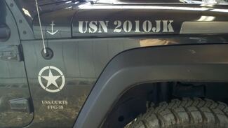 Jeep Wrangler Admiral Maurice Curts US Navy USA says USN SSf-38 USS CURTS Decal Sticker