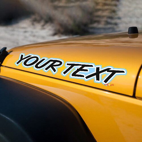 Neon Inscription Hood Vinyl Decal for Jeep Wrangler Rubicon