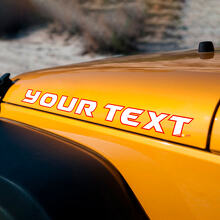 Custom Lettering Hood Vinyl Decal Set for Jeep Wrangler Rubicon_3
