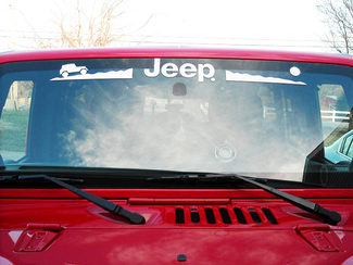 Jeep Mountain Rubicon CJ XJ YJ TJ Windshield Decal