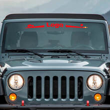 Mountain Style Logo Windshield Vinyl Decal for Jeep Wrangler Rubicon_3