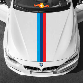 Hood stripes M colors for BMW any generations and models