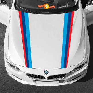 Both Hood stripes M colors for BMW any generations and models