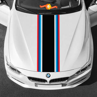 Stripes de capucha central M Power M colores para BMW Cualquier generación y modelos